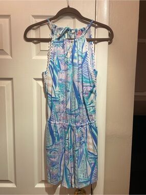 Lilly Pulitzer Gianni Romper, Aboat Time, Size: XS